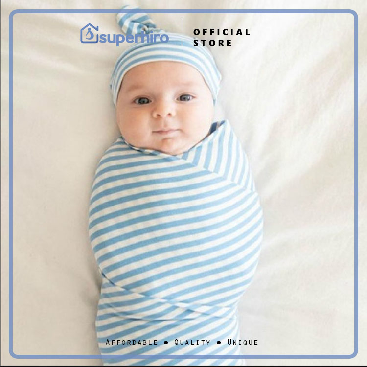 Sleeping Bag Baby Selimut Topi Bayi Bedong Kain Newborn