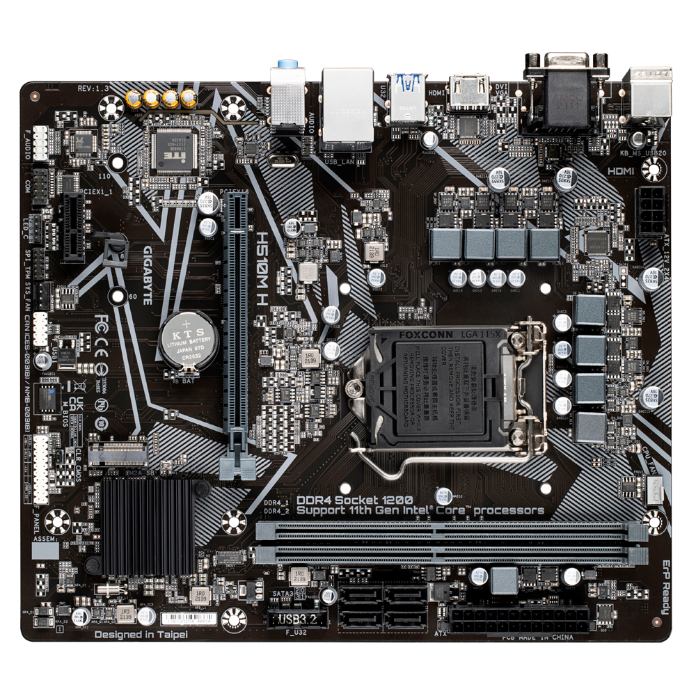 Motherboard Gigabyte H510M H (Socket Intel LGA 1200, Gen 11, Gen 10)