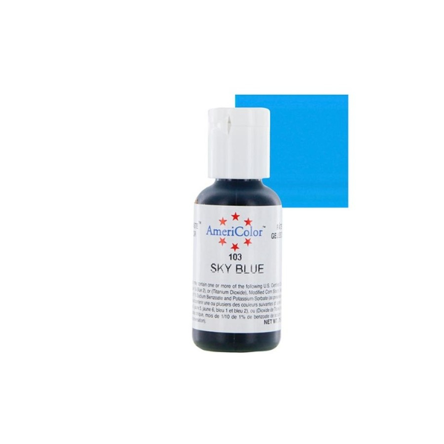 

Americolor 0.75oz 21Gr Sky blue Soft gel icing gel pewarna makanan