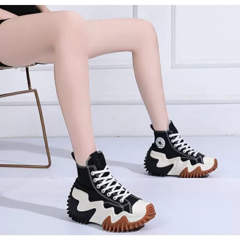 Sepatu Sneakers Tinngi Wanita Quintina Fashion AS182