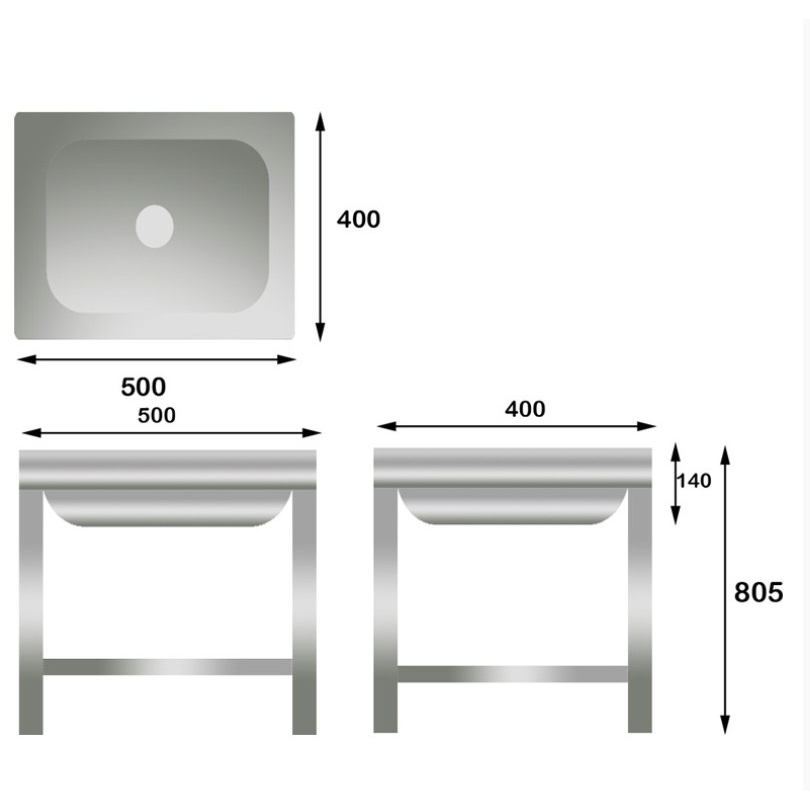 TERMURAH Westafel Stainless Steel Kaki MrDapur MW 50