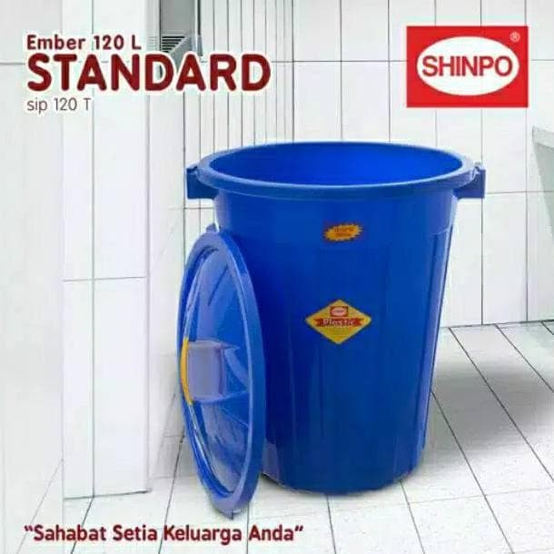 timba / tong air / baskom / ember 120 liter / tempat sampah besar plastik shinpo