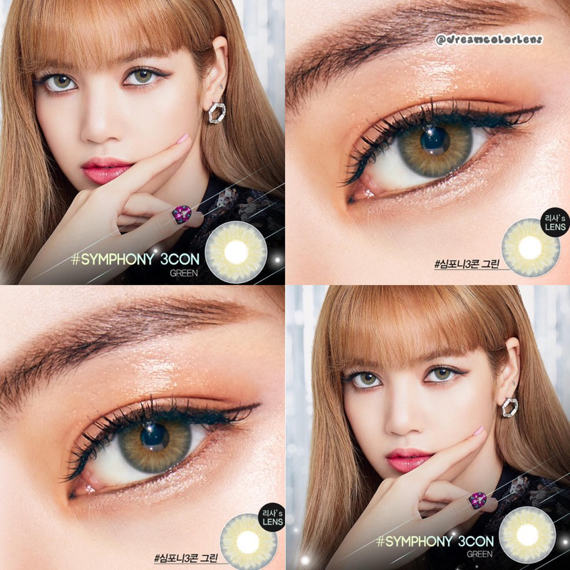 Softlens Princess Symphony 3Con Gray / Hazel / Green / Grey / Abu / Brown / Hijau Normal Minus Beda Minus