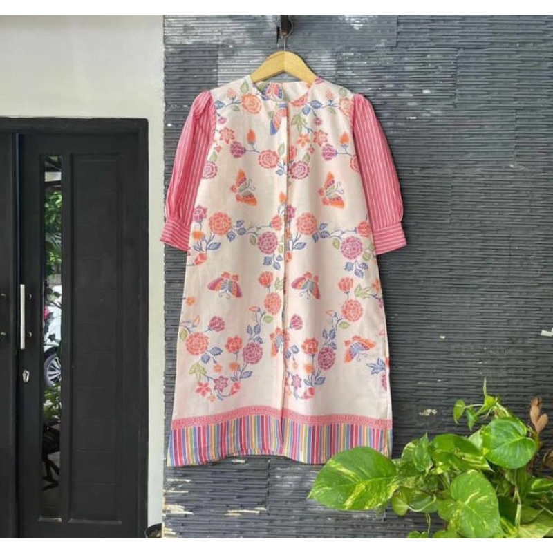 Tunik Dres batik wanita modern solo bahan katun size S-XXXL