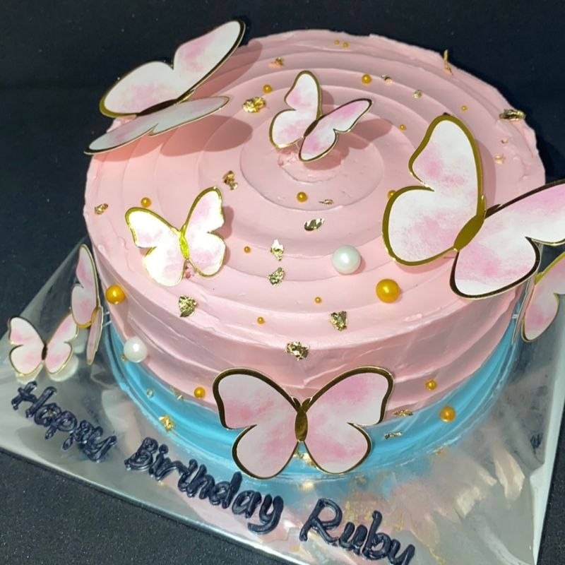 

[bisa dadakan] BIRTHDAY CAKE KUPU-KUPU