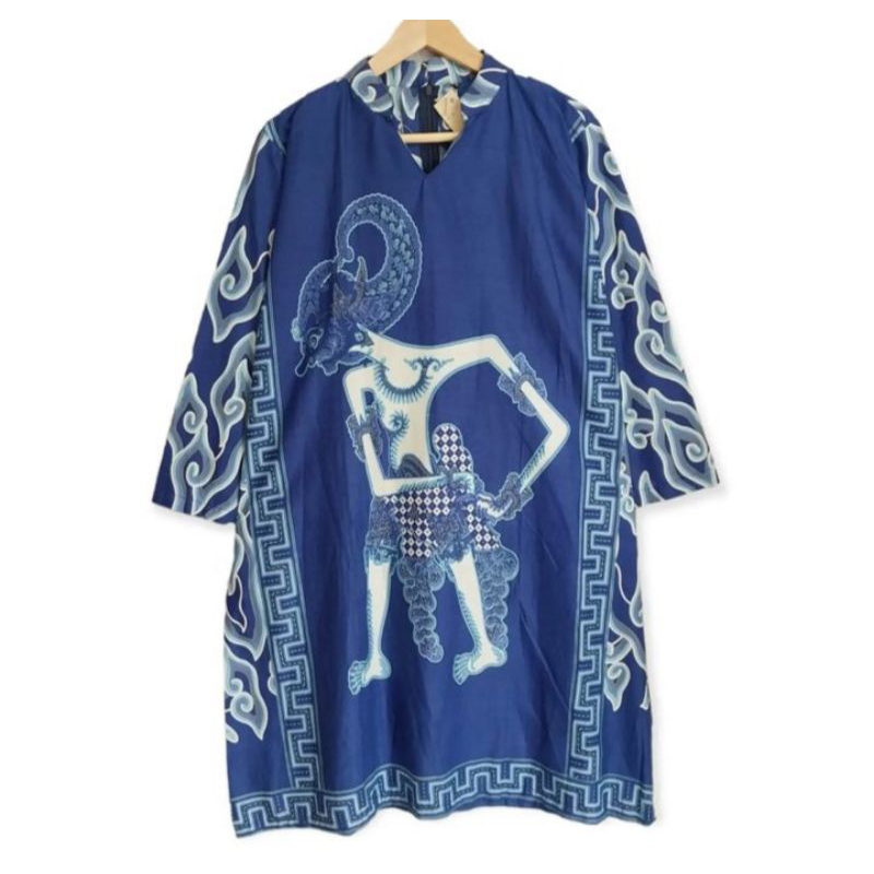 tunik batik wanita motif wayang size S-XXXL cocok untuk Kerja ataupun acara lainnya bahan katun prem
