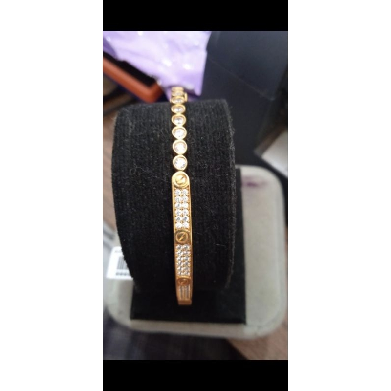 gelang oval cartier komb mt bulat putih pesanan