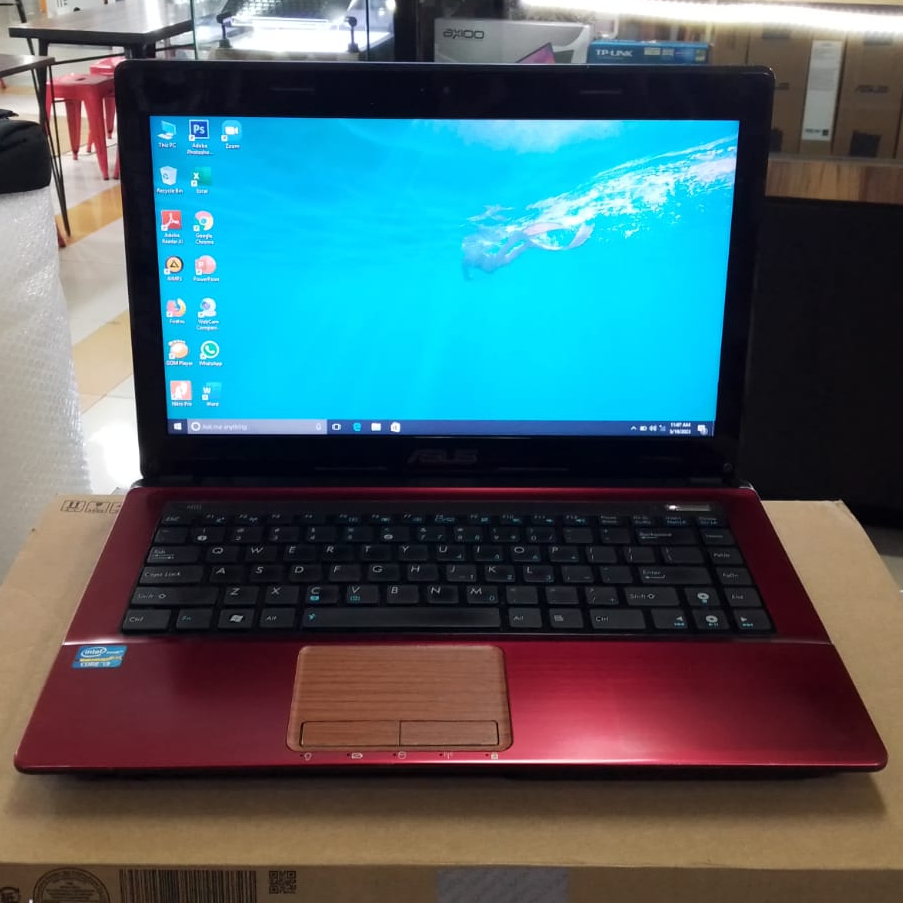 laptop Laptop Seken second bekas Asus Core i3 ram 4gb 128 gb ssd zoom siap pakai