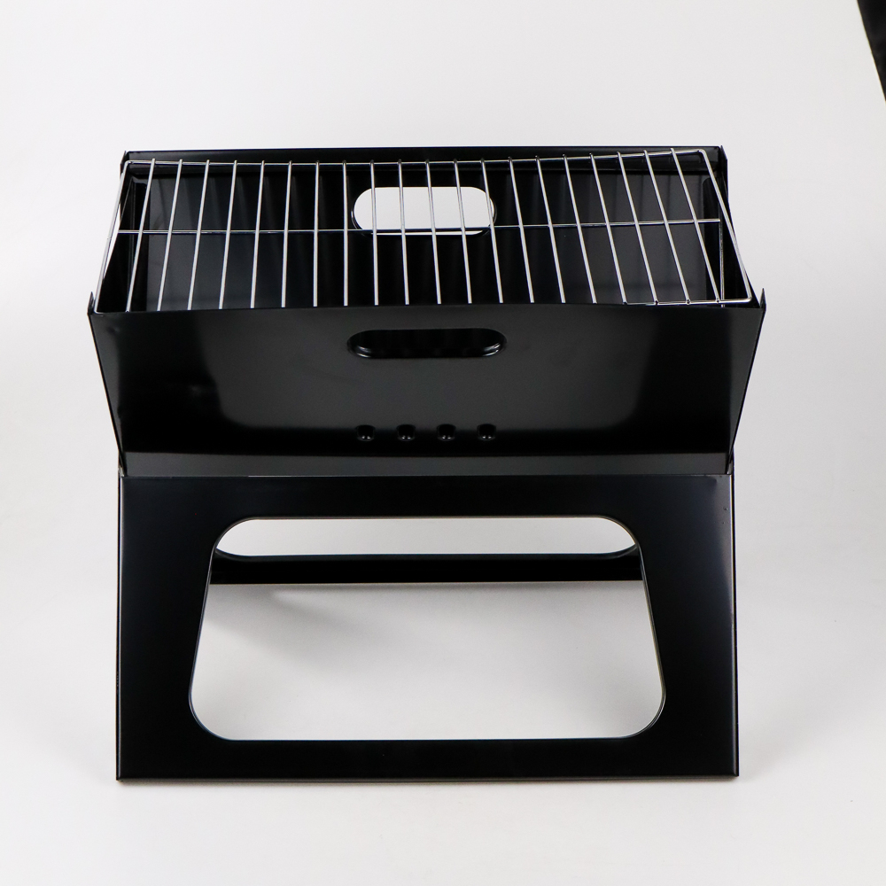 X-Shaped Alat Panggang Arang BBQ Lipat Outdoor Grill Stove - ZM-1007S - Black