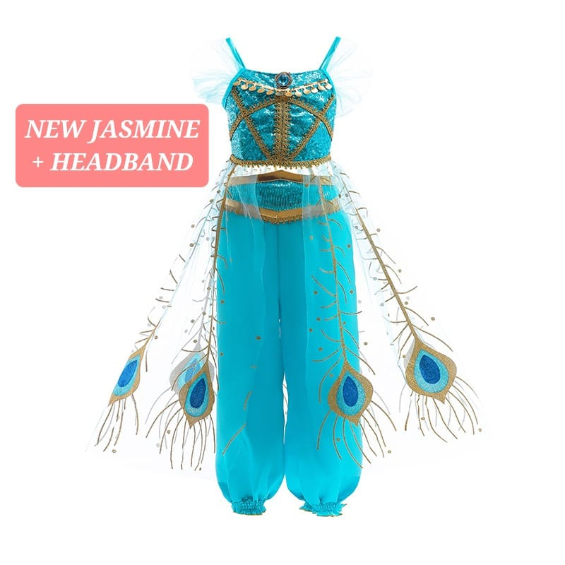 NEW JASMINE SET KOSTUM PRINCESS ALADIN ALLADIN PRINCESS ARABIAN KOSTUM ANAK PRINCES INDIA COSPLAY HALLOWEEN