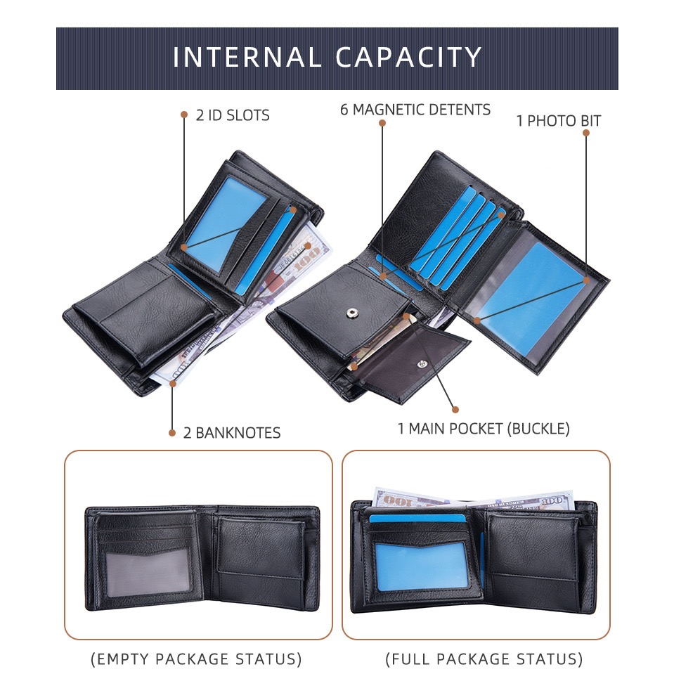 ORIGINAL BAELLERRY D9321 IMPOR DOMPET UANG PRIA TEBAL DENGAN TEMPAT KOIN