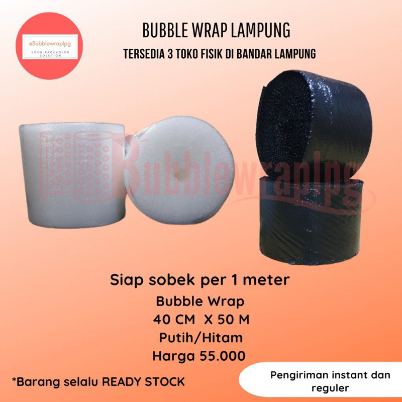 

Bubble Wrap Lampung 40cm x 50 M Siap Sobek 1 Meter