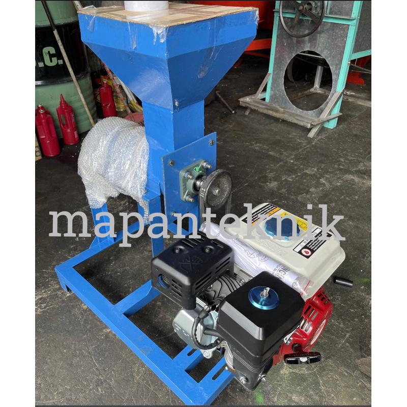 Alat pembubur sampah organik dengan mesin pengerak bensin Mustang CX-200H 6,5hp
