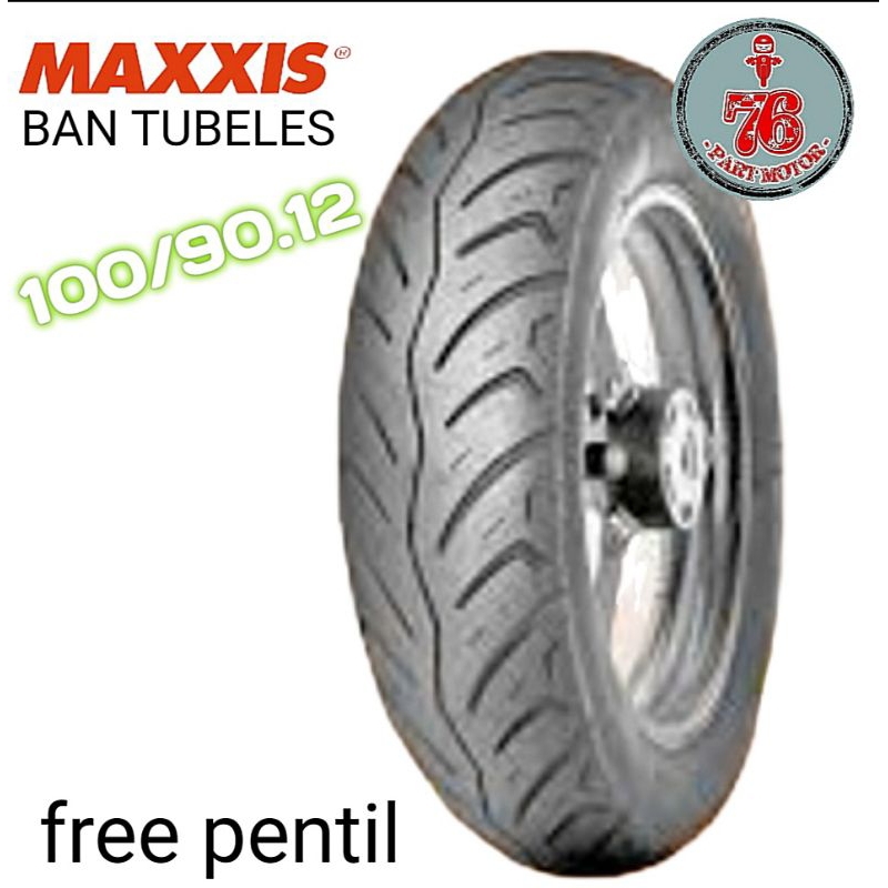 BAN TUBELESS MAXXIS 100/90.12 FREE PENTIL