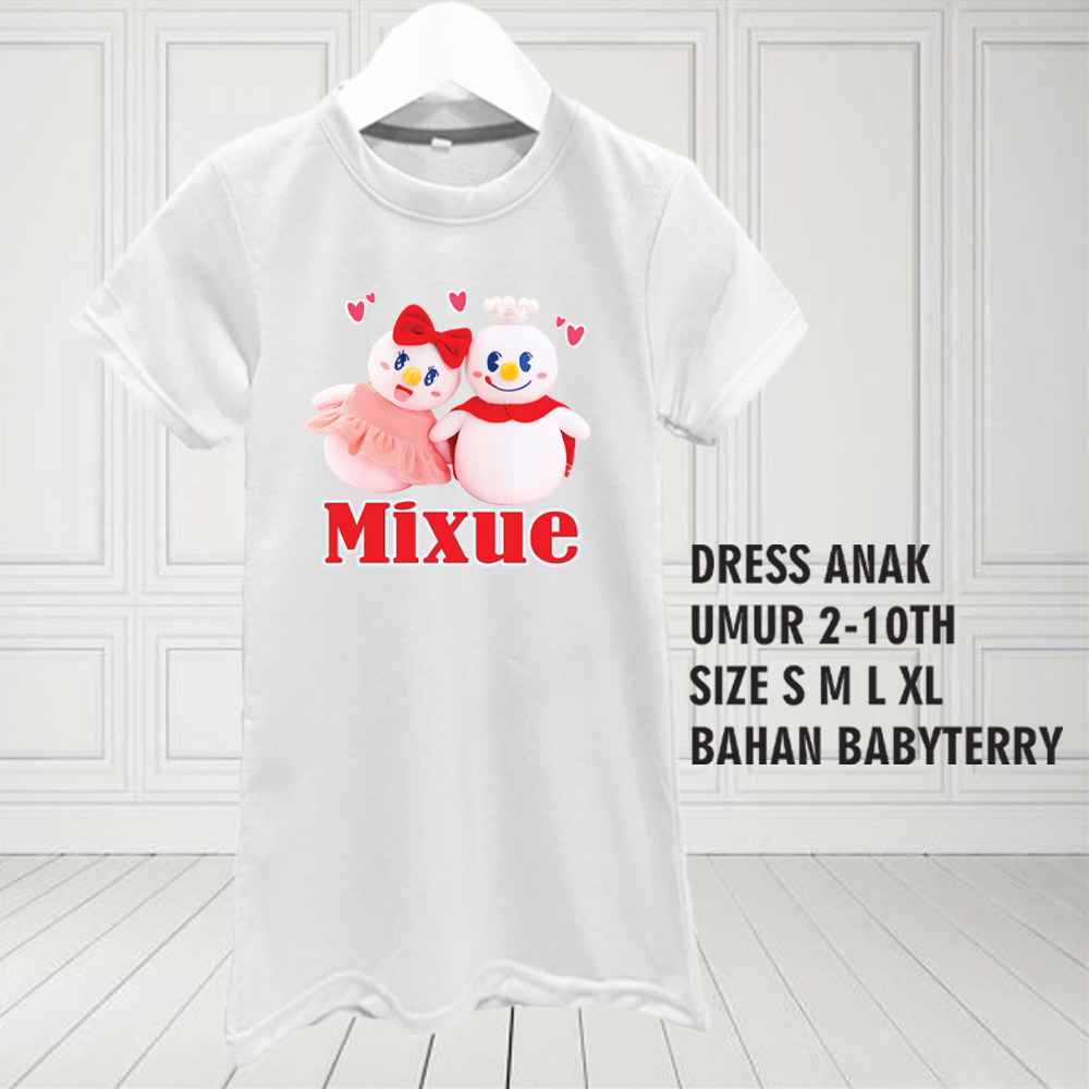 DRESS ANAK 2-10TH BAHAN BABYTERY BERKUALITAS GAMBAR MIXUE 4