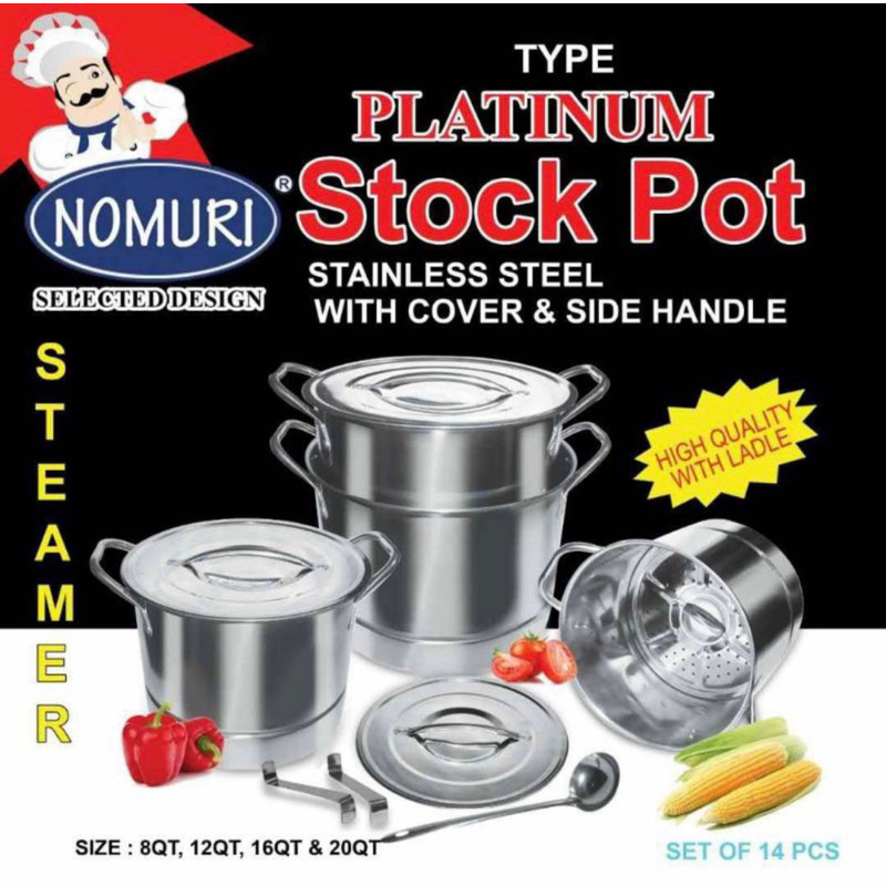 Stockpot steamer nomuri set 14pc / panci steamer nomuri