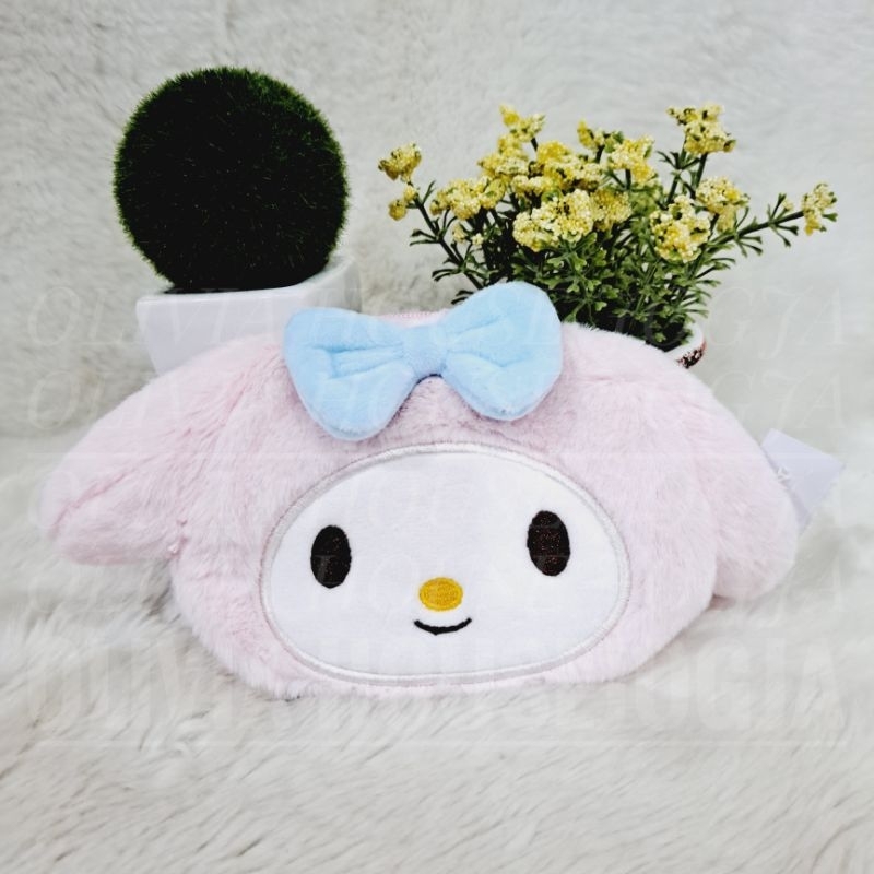 Dompet Koin My Melody Pink Mini Bulu Pouch My Melody Bulu Dompet My Melody Mini