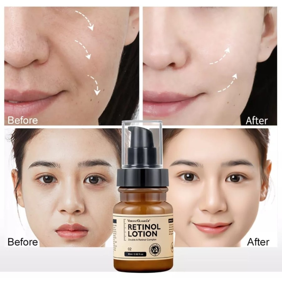 VIBRANT GLAMOUR Retinol lotion Ganda 80ml Meningkatkan Produksi Kolagen Mengembalikan kulit kencang