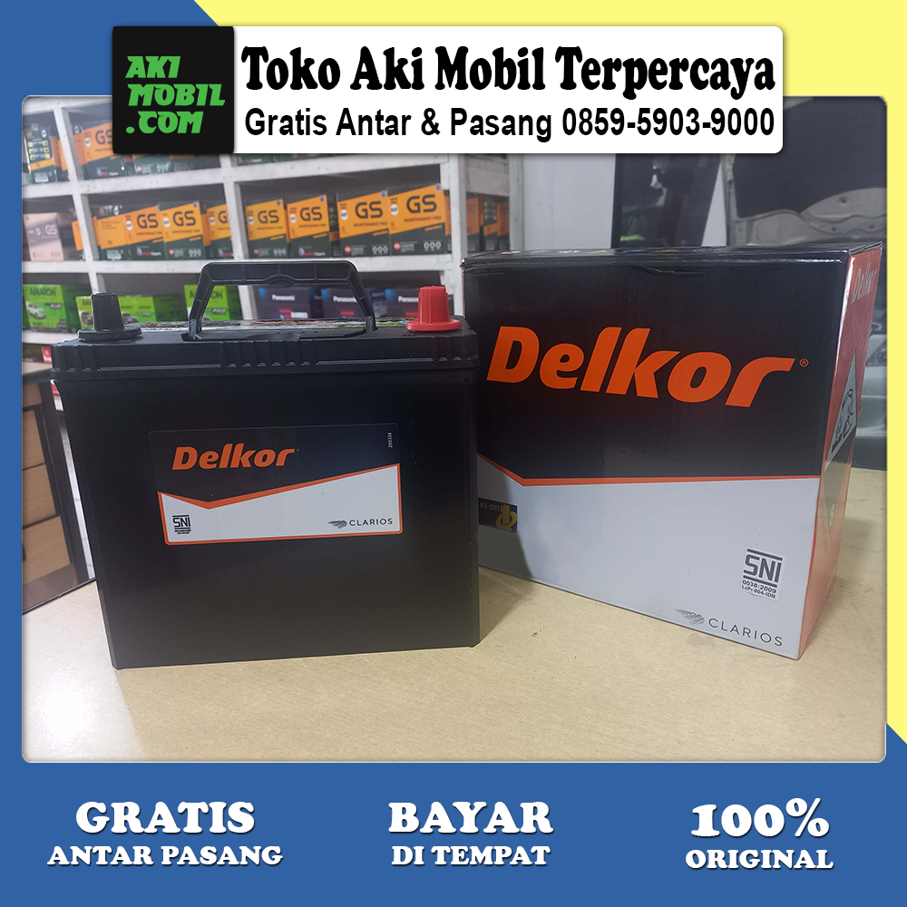 Aki Kering Delkor 95D31R / 95D31L 12v, 80ah Untuk Mobil