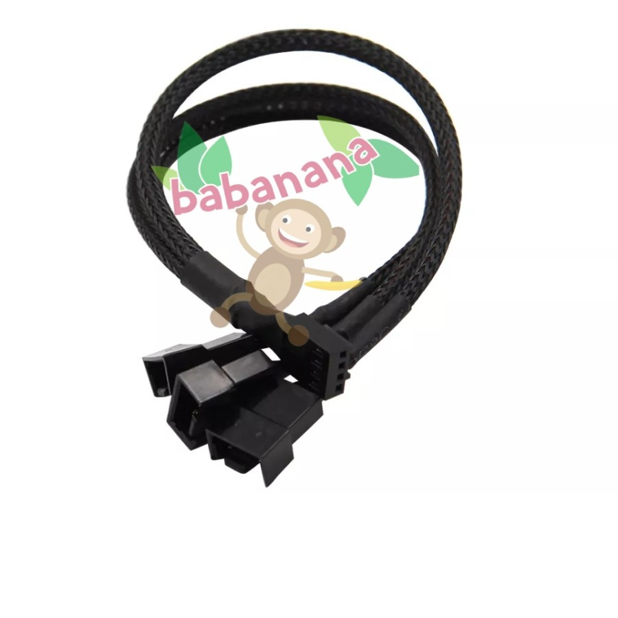 Kabel Splitter Y 1 to 3 PWM Computer Fan 4 pin cable hub 4pin cabang