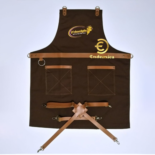 full apron chef koki celemek barista full cotton premum tali kalung varian warna
