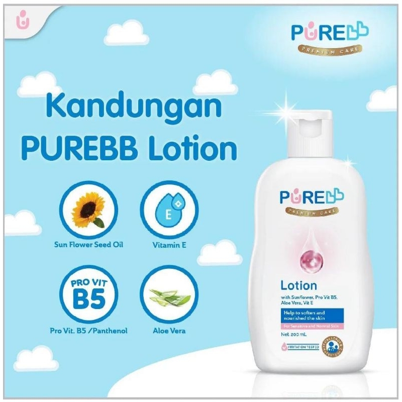 PUREBB LOTION 200ml/pelembab kulit baby