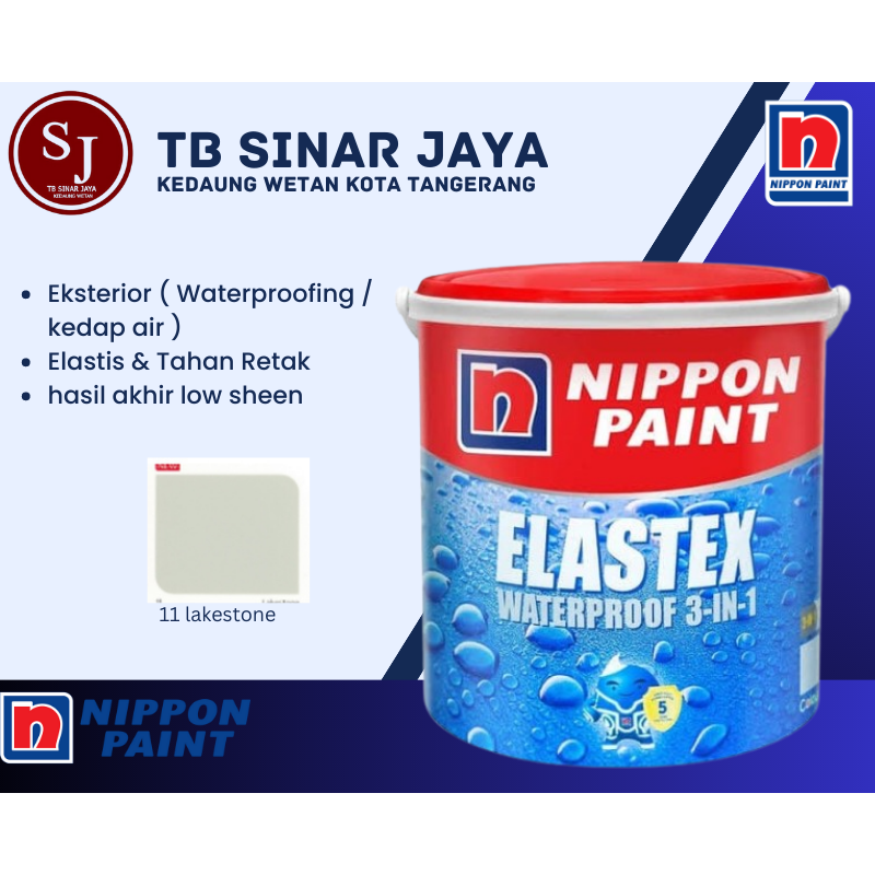 Cat Plapis Kedap Air Nippon Paint Waterproofing 1kg - 11 lakestone