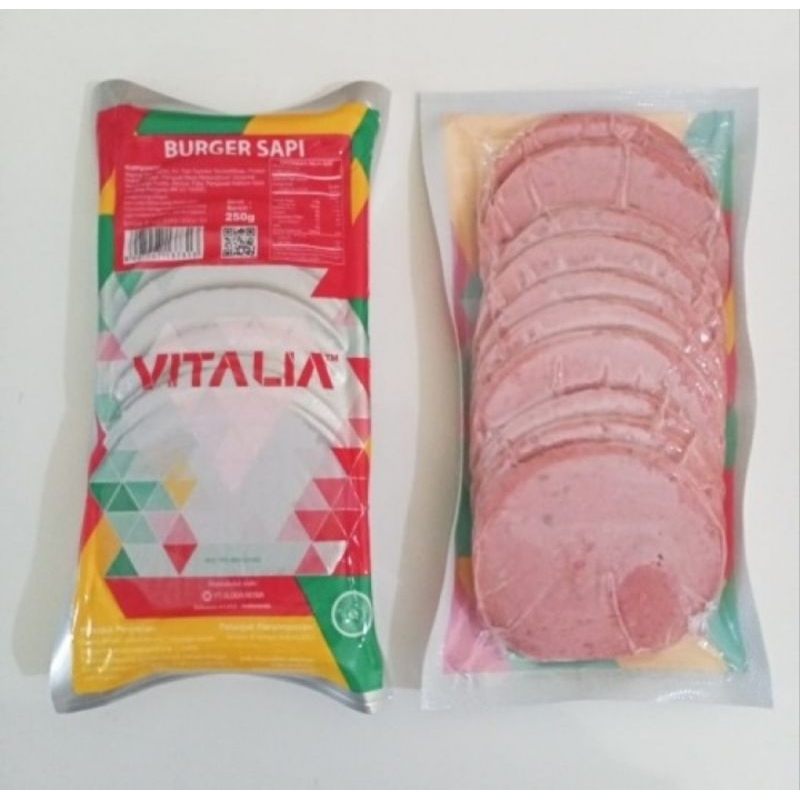 

Beef Vitalia Burger isi 10 berat 250gram