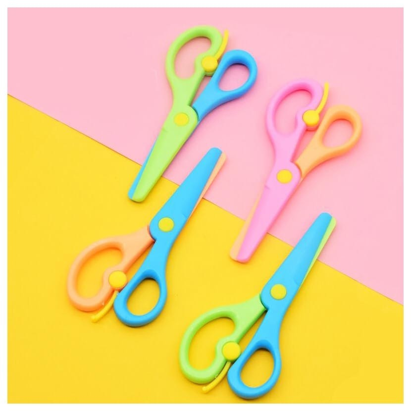 Gunting Plastik Anak Pemotong Kertas Aman - Kids Safety Scissors