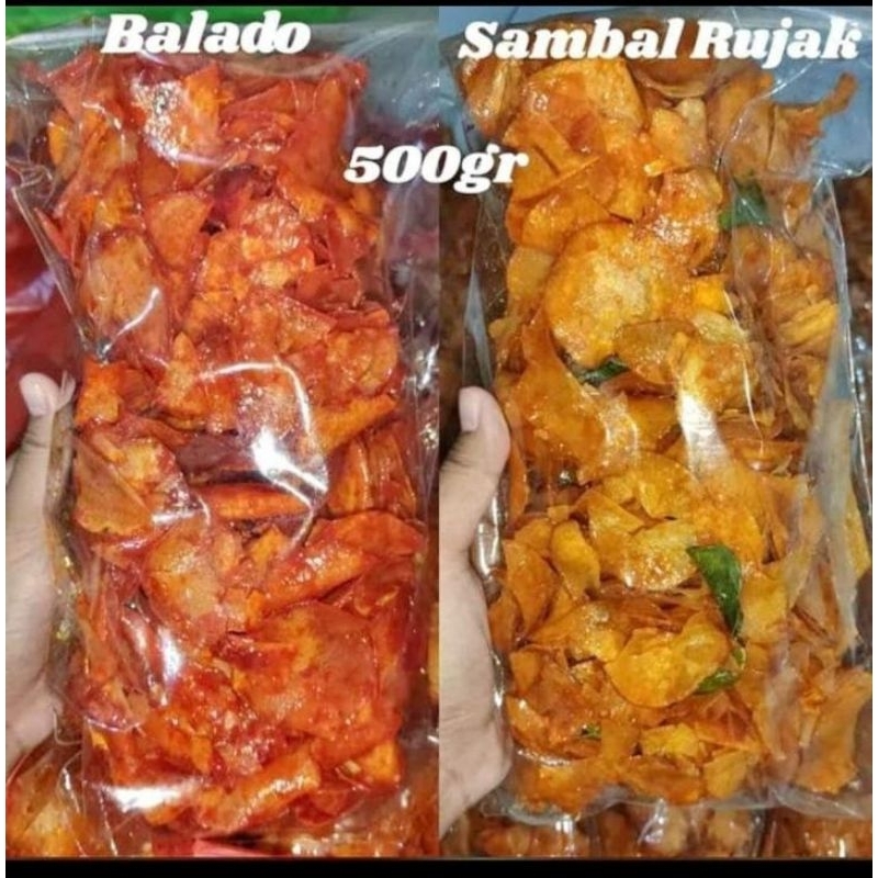 

Keripik Singkong Sanjay 500g | Keripik singkong balado | Keripik singkong sambal rujak