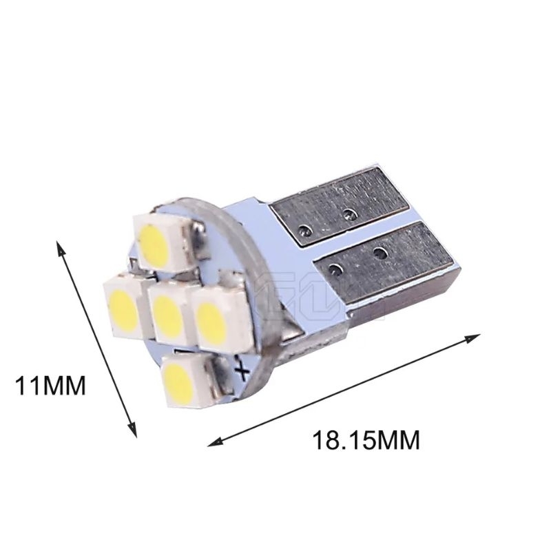 Lampu Led T10 plat nomer kabin plafon wedge pcs 5smd