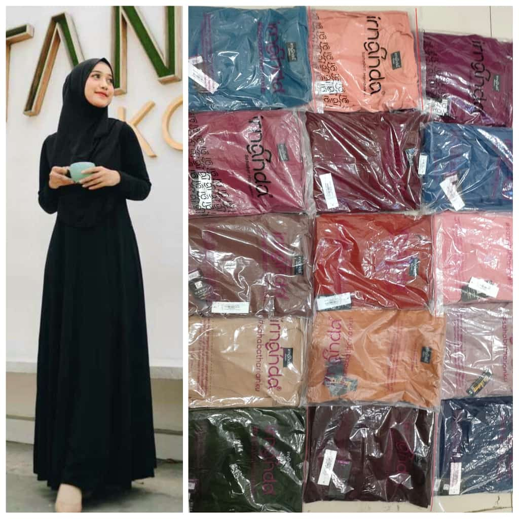 Irnanda 12 GD000660 / Gamis Jersey / Gamis Jersey Polos / Gamis Polos / Jersey Diamond / Jersey Polo