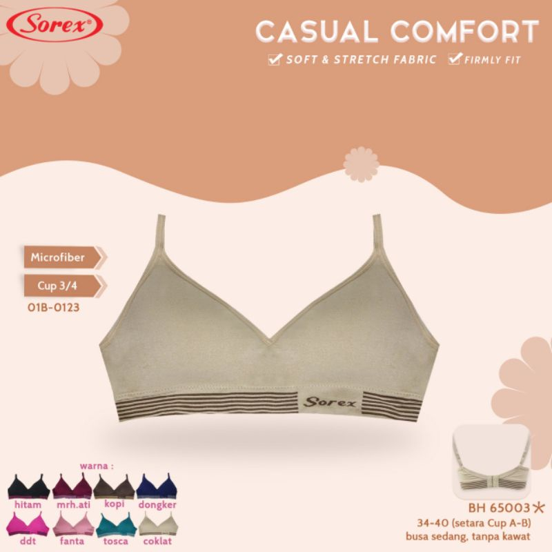 gof Sorex bra bh 65001 | Sorex Bra 65003 tanpa kawat, busa uk.34-40 casual comfort