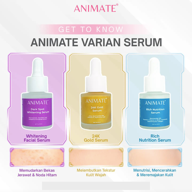 ANIMATE Serum 20ml | Whitening / Dark Spot / Glowing Barrier / 24K Gold / Acne / Vitamin C