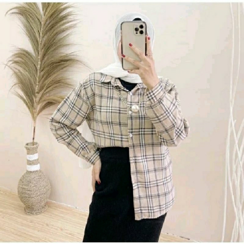 KIMBERLY PREMIUM KEMEJA FLANEL OVERSIZE // KEMEJA FLANEL WANITA