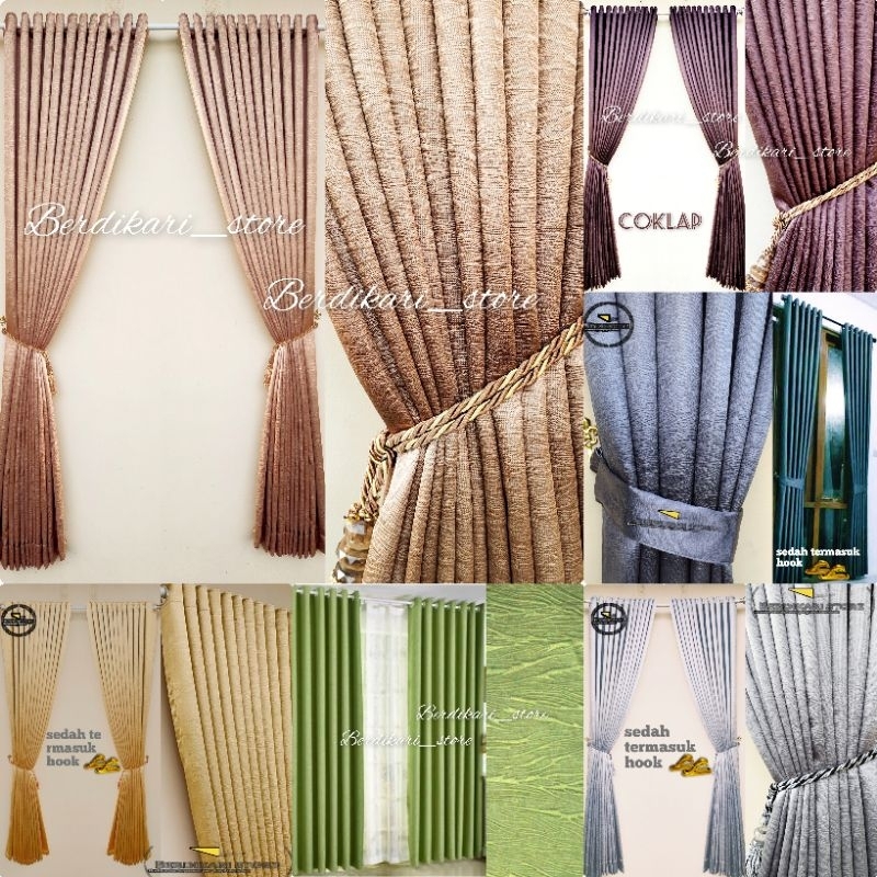 HORDENG BLACKOUT POLOS IMPORT PREMIUM L 160 x 250 /GORDEN JENDELA PANJANG 250 BAHAN KAMALA BOOK-6 TE