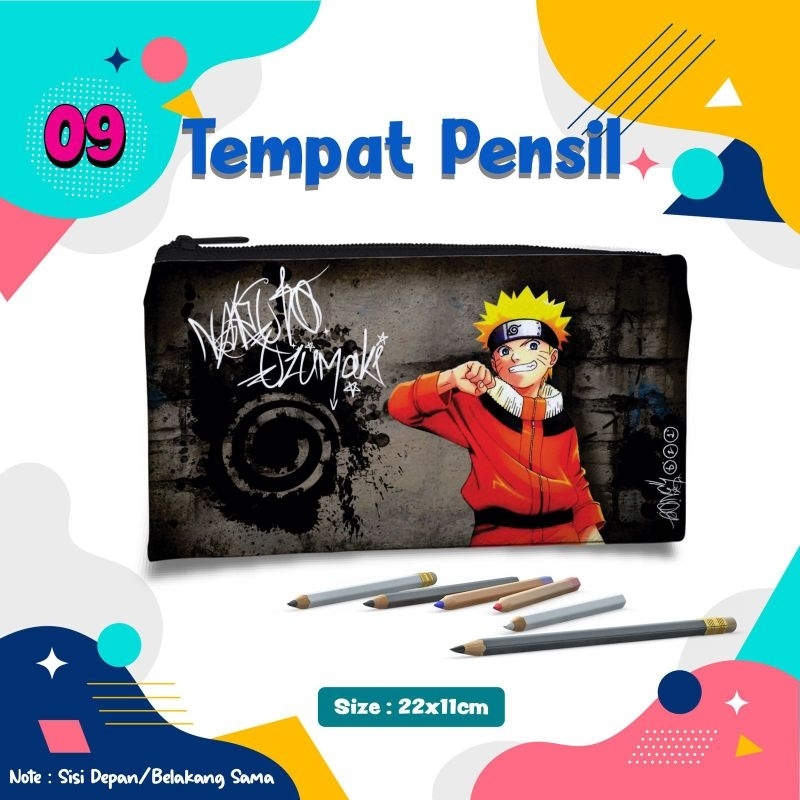 

Tempat Pensil Naruto 09 /Pouch Alat Tulis Custom Nama Foto Souvenir Kado Hadiah Wadah Kostak Kotak Dompet