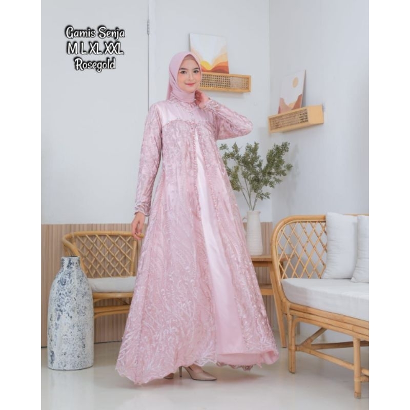 Dress Pesta Mewah/ Gamis Senja Tile Mix Satin Valvet Payet Mutiara Terbaru/ Gamis/ Gamis Tile/ Gamis Pesta/ Gamis Kondangan/ Gamis Lamaran/ Gamis Mutiara/ Gamis Cantik