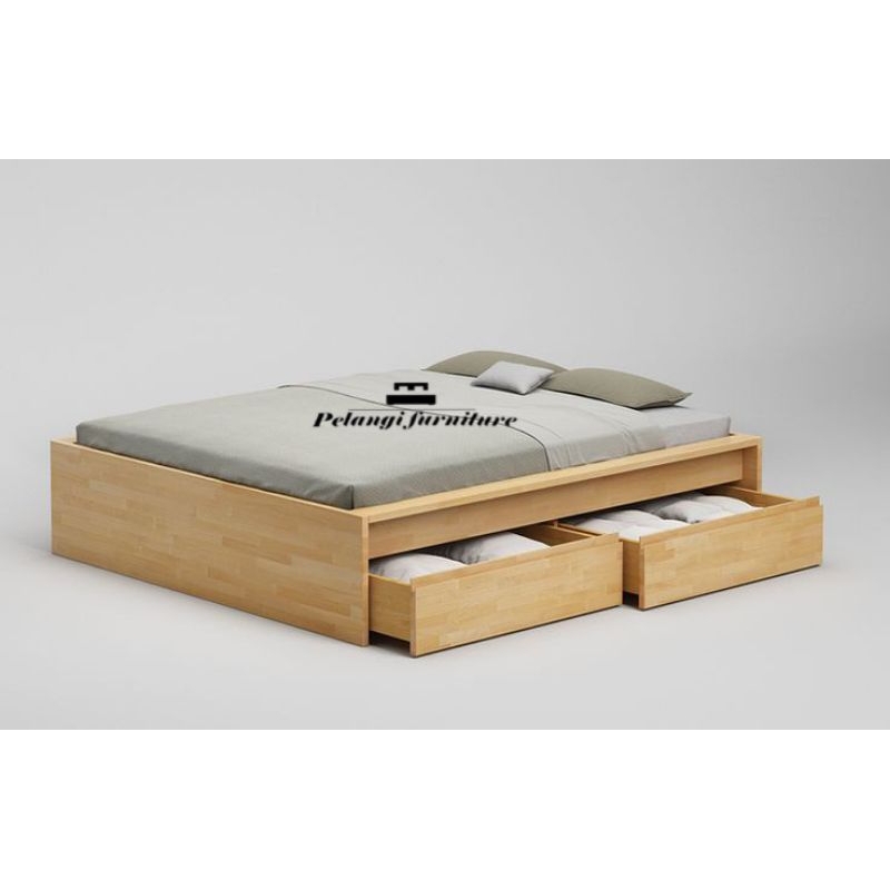 tempat tidur minimalis tanpa sandaran dipan minimalis laci dipan minimalis
