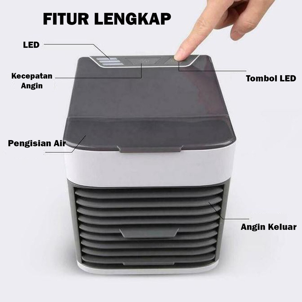 ZILLO Kipas Penyejuk AC MINI Pendingin Udara Ruangan Air Cooler Portable Arctic Air Ultra Fan Mini Es Batu Dan Air Dingin