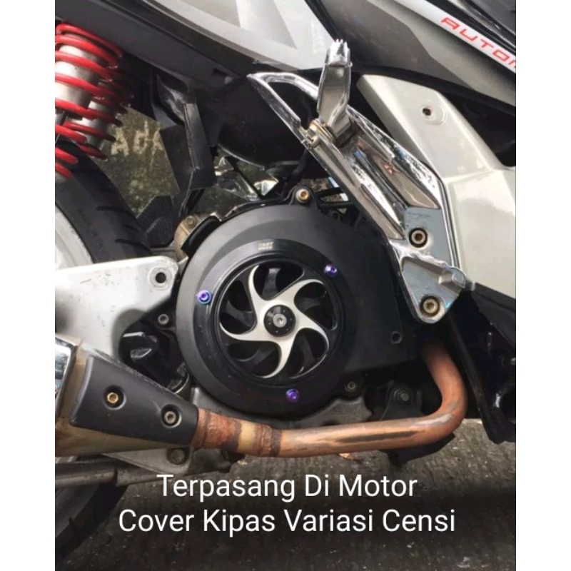 Tutup Cover Spiner Kipas Variasi Almunium Censi/Cover Radiator Censi Variasi Motor All Mio All Scoopy All Vespa Sprint Nouvo X-Ride Dill