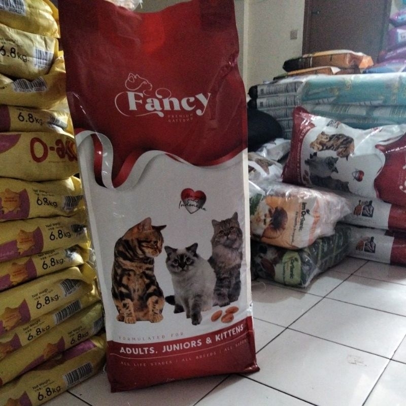 Fancy 20 Kg Dry Food Fancy Cat 20 Kg All Stages Makanan Kucing cocok Untung segala usia Chiken &amp; Salmon liver