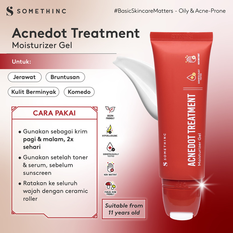 SOMETHINC ACNEDOT Treatment Moisturizer Gel | Pelembab Wajah Berjerawat - 25 GR