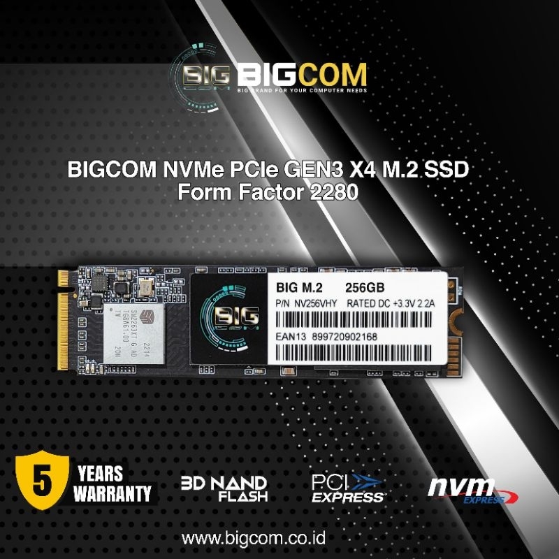 BIGCOM Ssd M.2 NVME 128Gb / 256Gb / 512Gb