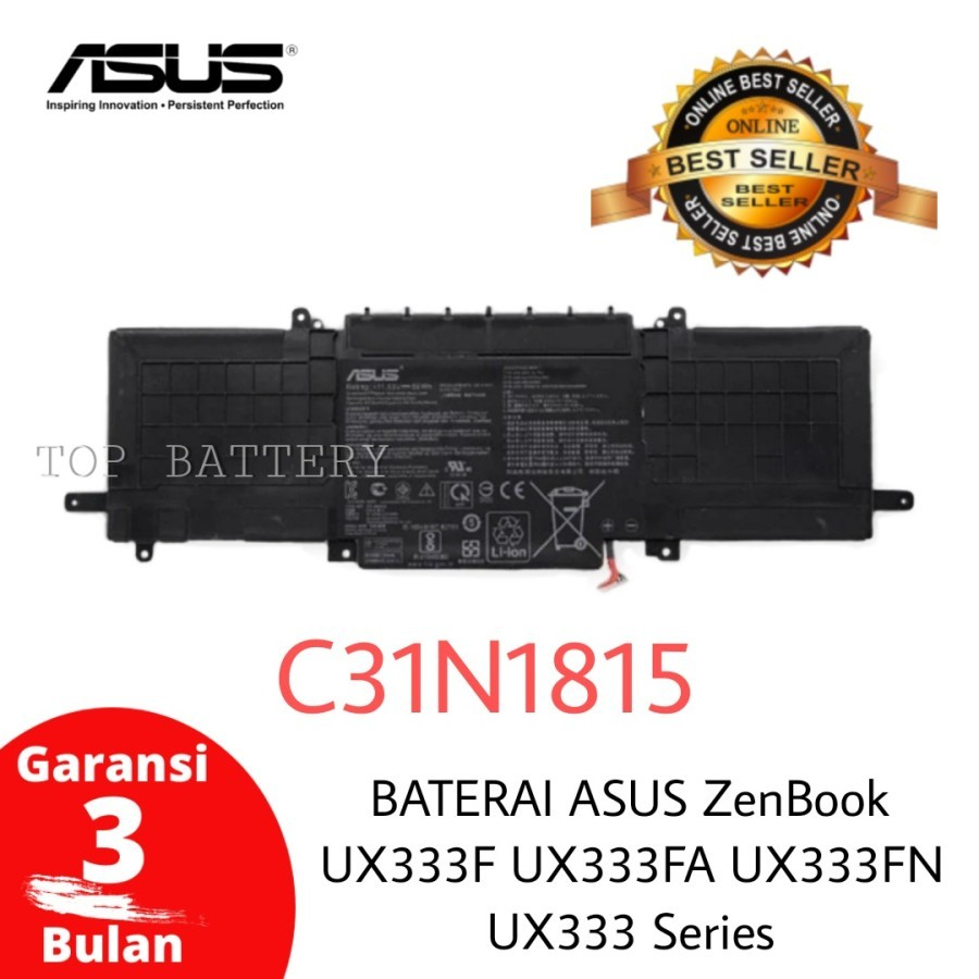 BATERAI ASUS Vivobook ZenBook UX333 UX333F UX333FN UX333FA C31N1815