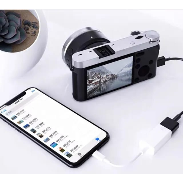 ￼OTG Lightning to USB Adapter Camera Kabel OTG Kamera Flashdisk for iPhone / kabel otg iphone