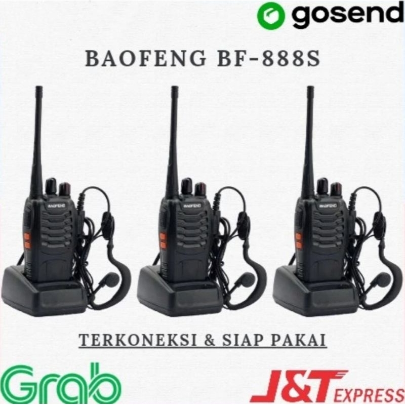 Paket 3 Unit HT Baofeng BF 888S Terkoneksi Radio Baofeng Garansi