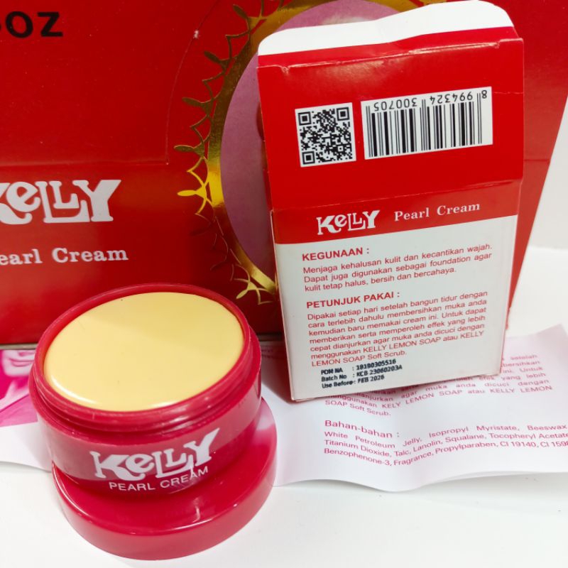 Cream Kelly Pearl Tersedia 15g &amp; 5g - kulit bersih dan bercahaya