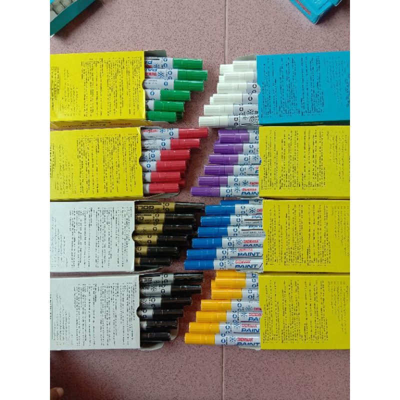 

spidol snowman paint marker permanent warna medium