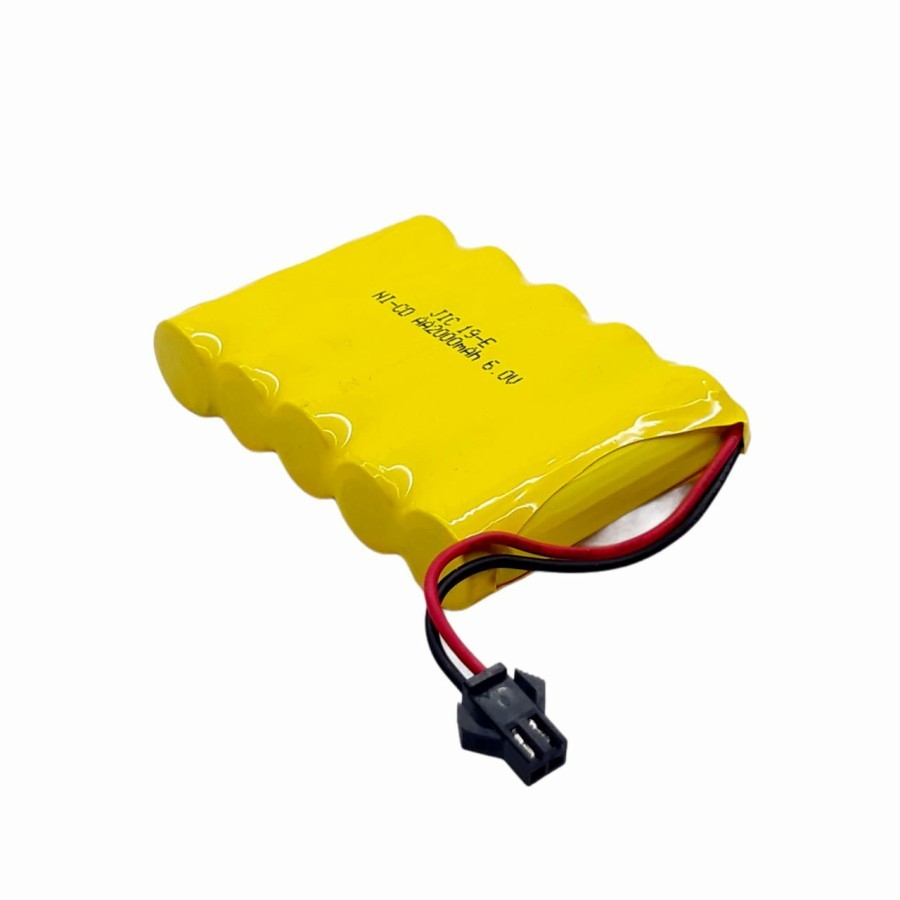 Baterai Mobil Remot 5x AA NI-CD 6V 2000mAh Soket Hitam